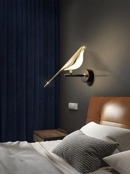 Moderne LED-Wandleuchte „Magpie Bird“