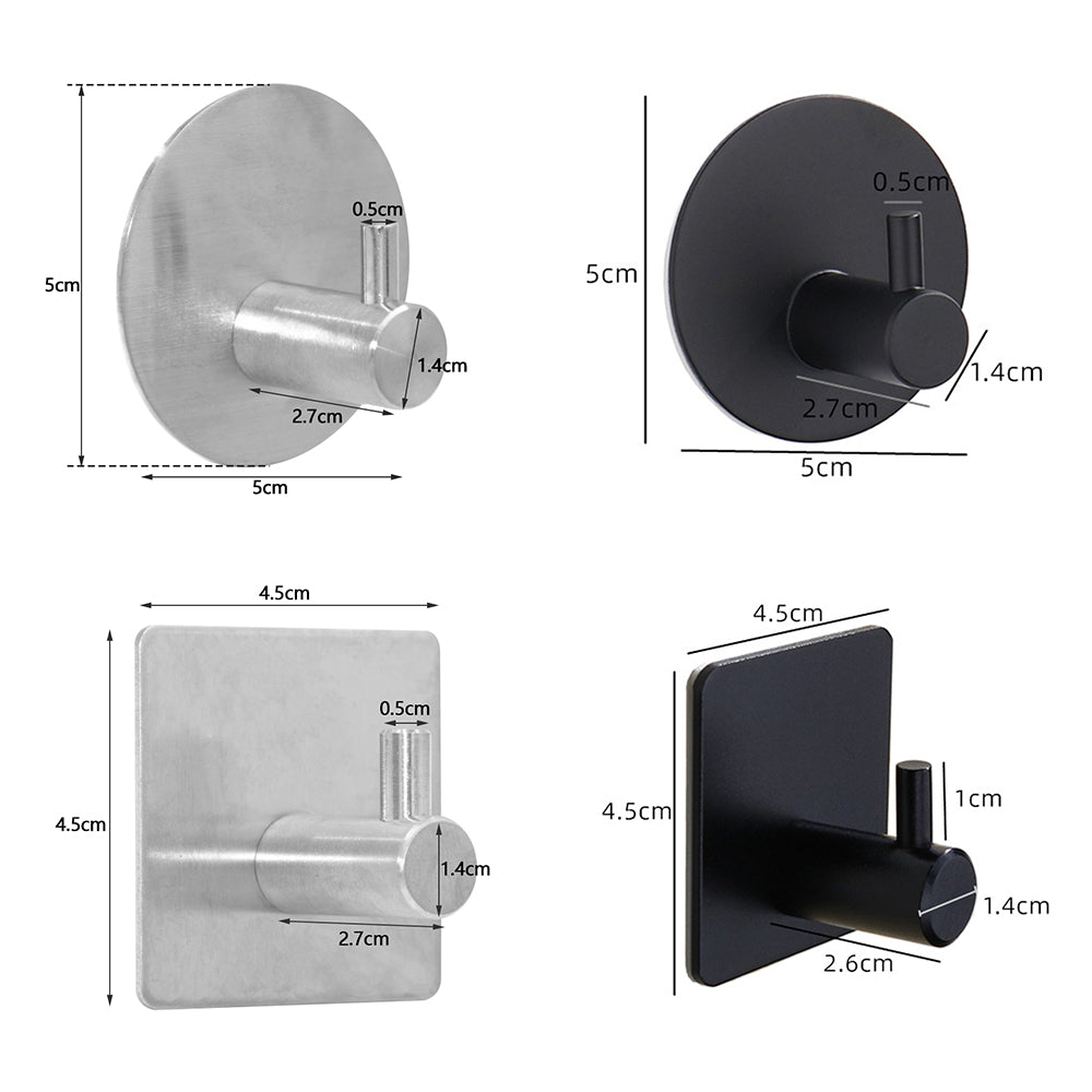 SteelGrip – Selbstklebende Edelstahlhaken für Badezimmer, Küche & mehr