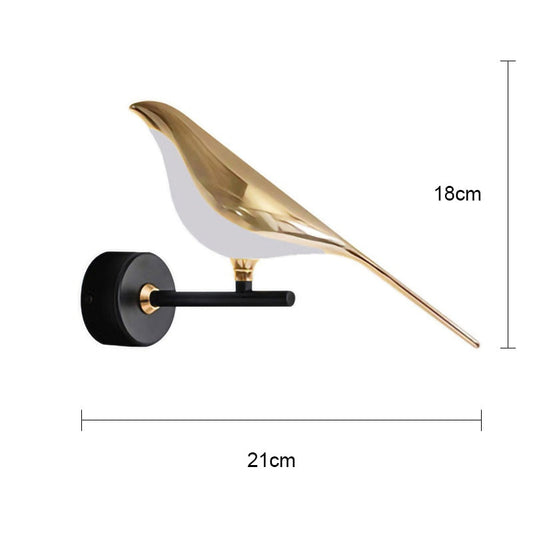 Moderne LED-Wandleuchte „Magpie Bird“