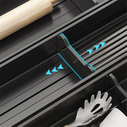 Aluminium Küchenladeorganisator mit rutschfestem und kratzfestem Design – Anpassen für verschiedene Schubladen