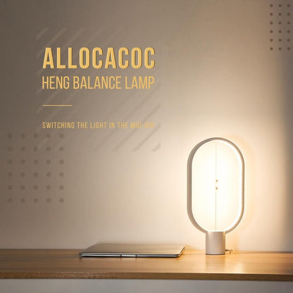 Tischlampe Holz LED oval modernes Design