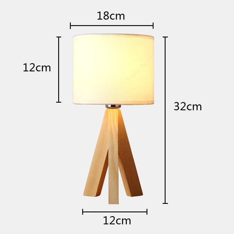 Holztischlampe