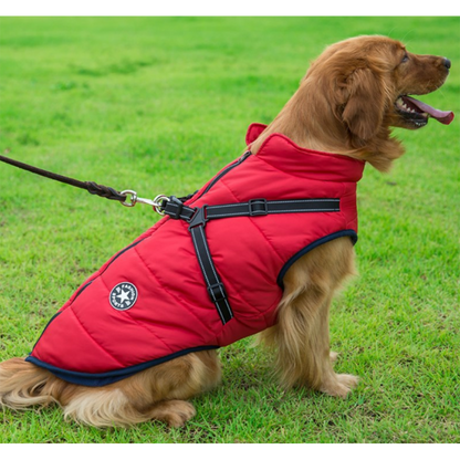 WoofGuard™ - Wasserdichte Winterjacke mit integriertem Gurtzeug
