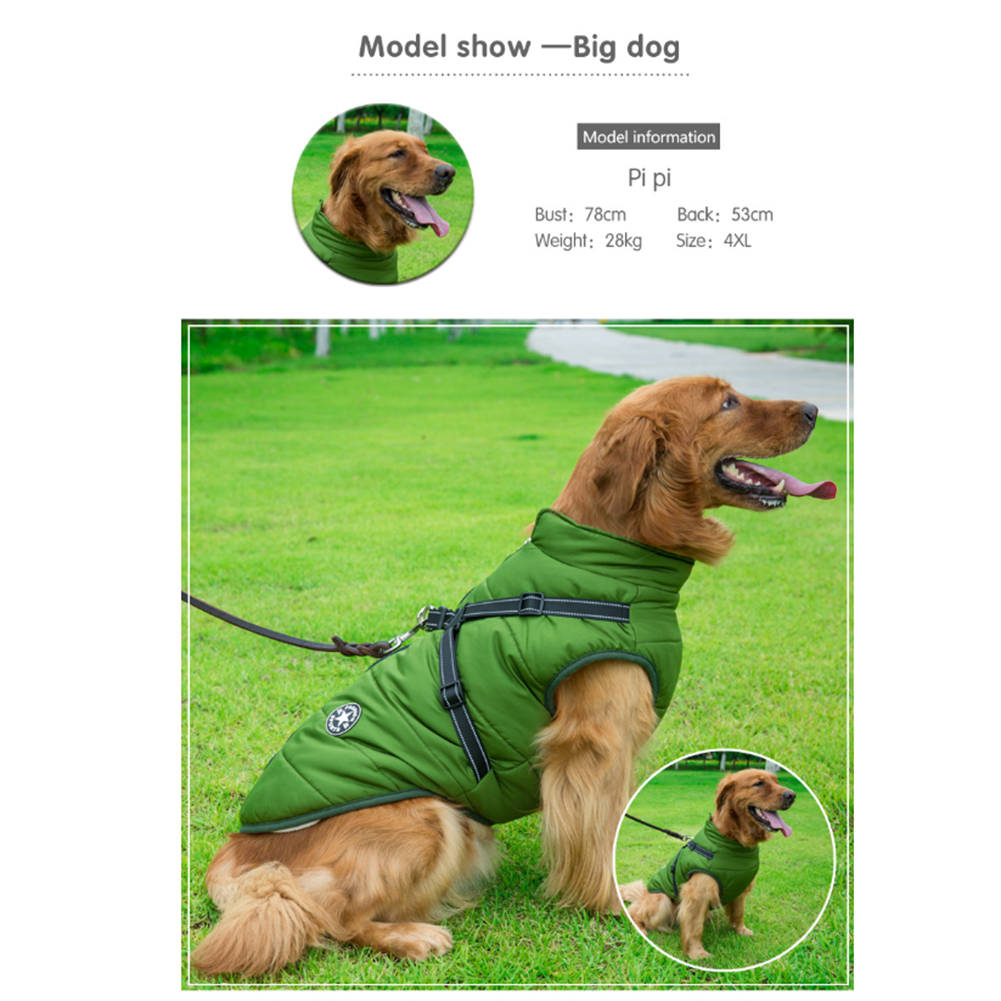 WoofGuard™ - Wasserdichte Winterjacke mit integriertem Gurtzeug