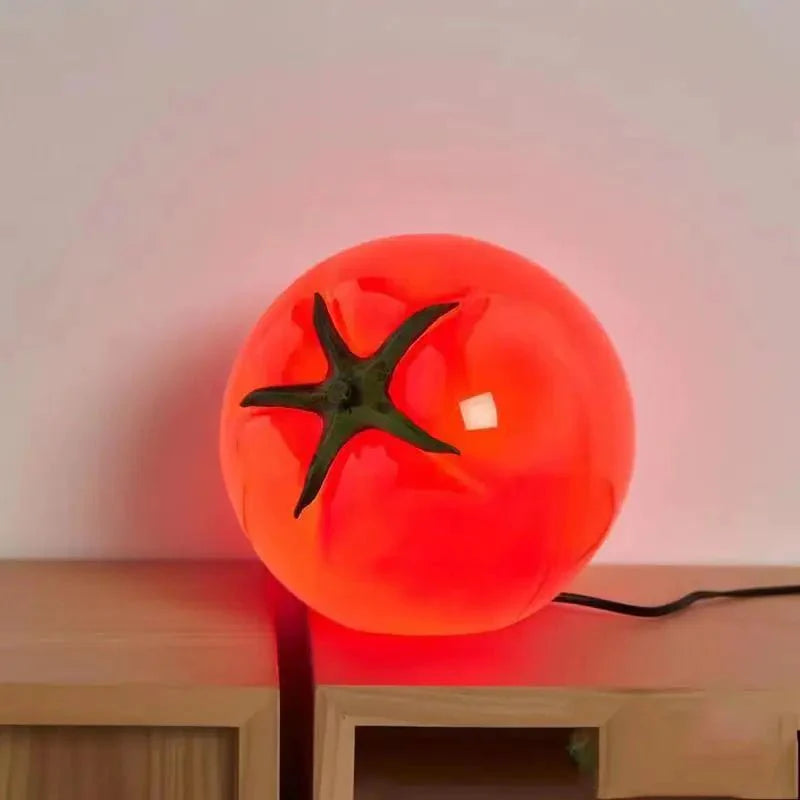 Skurrile Tomate Glas Tischlampe