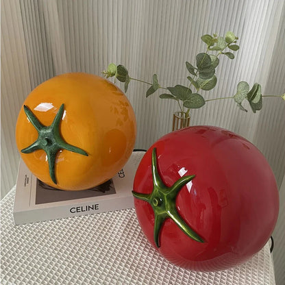 Skurrile Tomate Glas Tischlampe