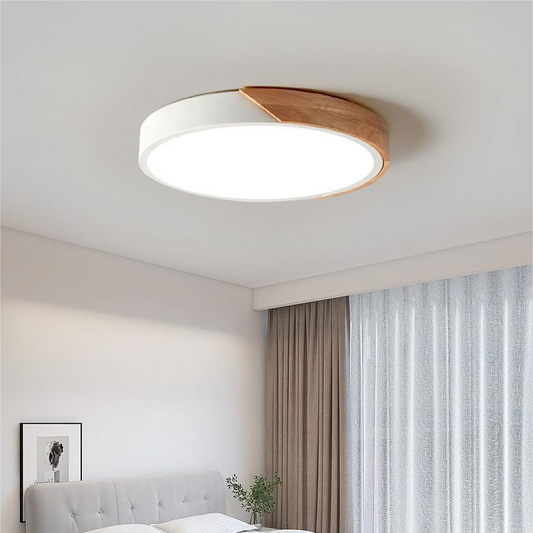 Deckenleuchte Holz LED modern glatt montiert