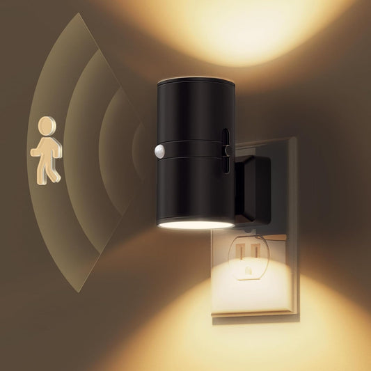 Garduru LED Wandleuchte – Elegante Plug-In-Beleuchtung mit Automatik- und Dauerbetrieb