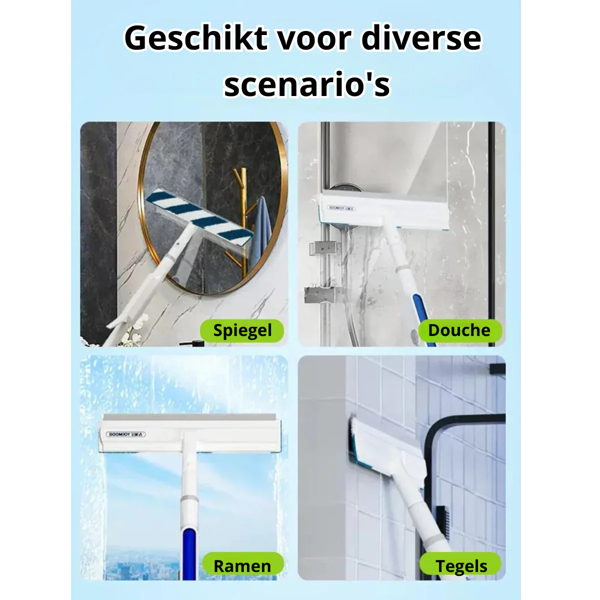 3-in-1 Fensterwischer mit Sprüh- und Wischfunktion – Multifunktionales Reinigungswerkzeug