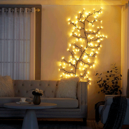 LED-Lichterkette in Weinrebenform - Flexible dekorative Beleuchtung für Innen und Außen