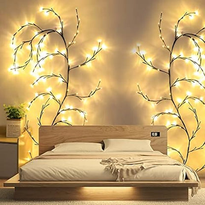LED-Lichterkette in Weinrebenform - Flexible dekorative Beleuchtung für Innen und Außen