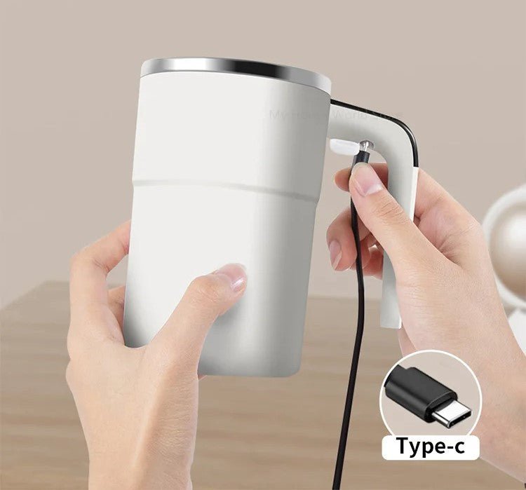 Royaleva Wiederaufladbare Selbstrührende Kaffeetasse – Tragbarer Elektrischer Mischbecher aus Edelstahl für müheloses Brühen