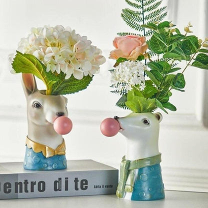 Garduru Tierische Deko-Vase | Kreative Blumenvase mit Charakter