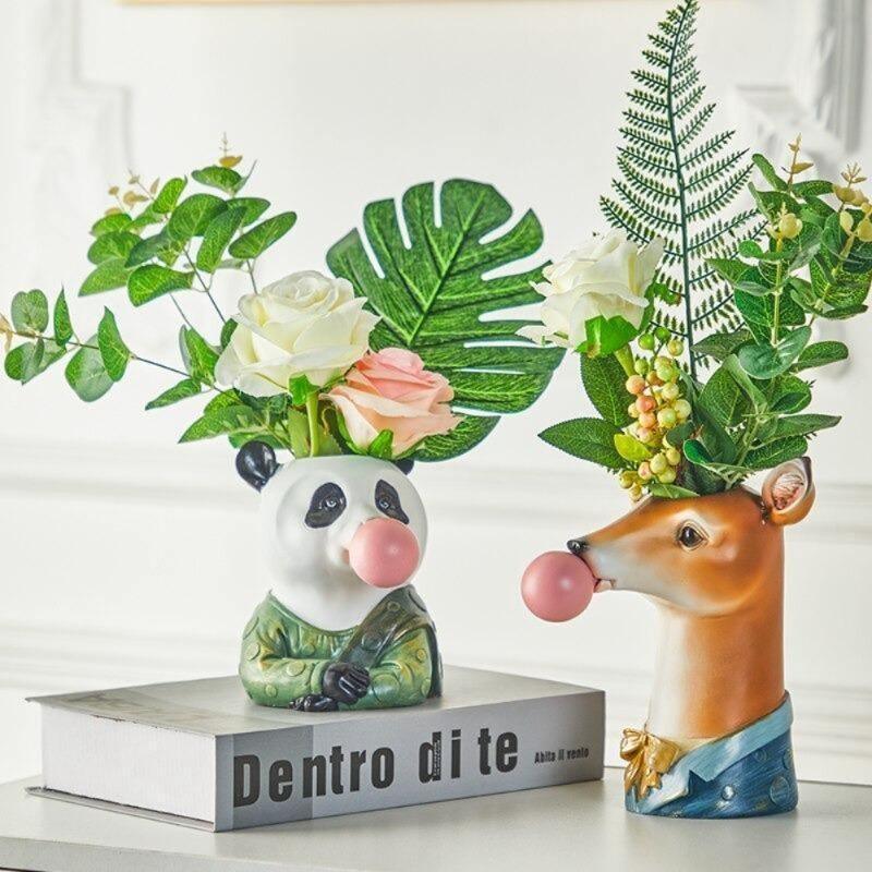 Garduru Tierische Deko-Vase | Kreative Blumenvase mit Charakter