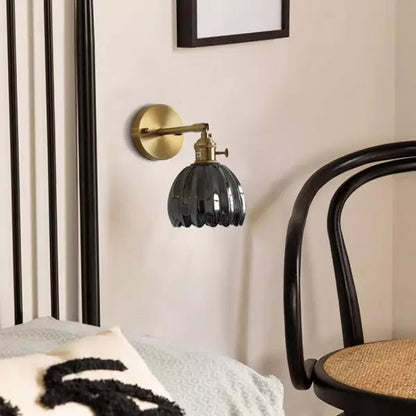 Vintage Retro Tulpen Glas Wandlampe – Floral Design Wandbeleuchtung mit sanftem warmem Licht für Innendekor