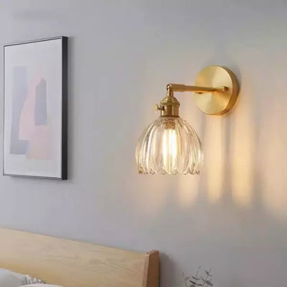 Garduru Tulpe Glas Wandlampe – Vintage Florale Eleganz für ein Warmes Licht