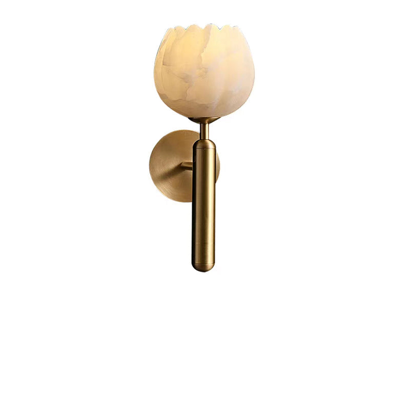Wandleuchte Marble Rose - Elegantes Design aus Marmor und Kupfer mit LED