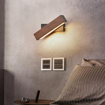 Wandlampe LED aus Holz und Metall - Modernes und Elegantes Licht für Innenräume