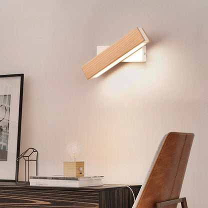 Wandlampe LED aus Holz und Metall - Modernes und Elegantes Licht für Innenräume