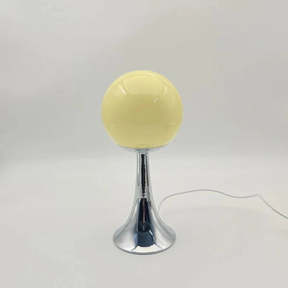 Runde einfarbige Glastischlampe