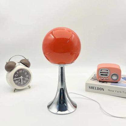 Runde einfarbige Glastischlampe