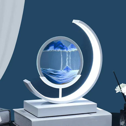 Lampe Art Sand Dynamisch 3D – Tisch LED Entspannend mit Effekt Naturlandschaft