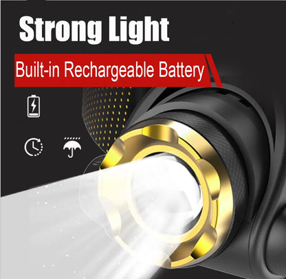 Leistungsstarke wiederaufladbare taktische Stirnlampe | BrightBeam