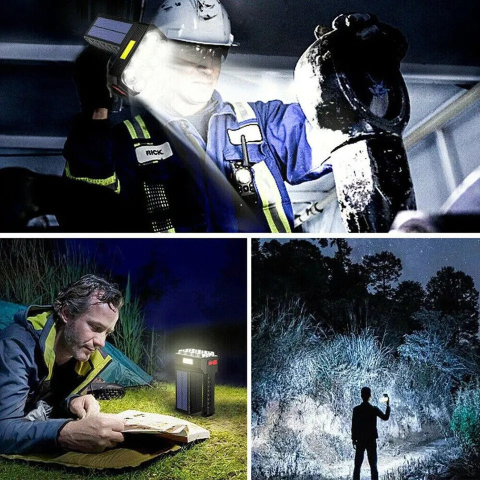 Solar LED Taschenlampe – Wasserdichter, leistungsstarker Handstrahler mit Lithium-Batterie