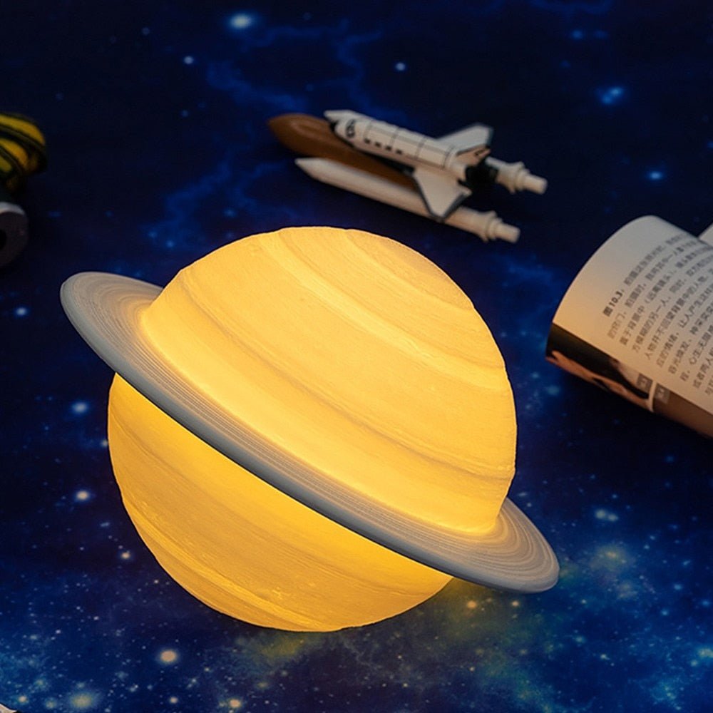 Lampe - SaturnGlow - Planetendesign - Einstellbare Beleuchtung