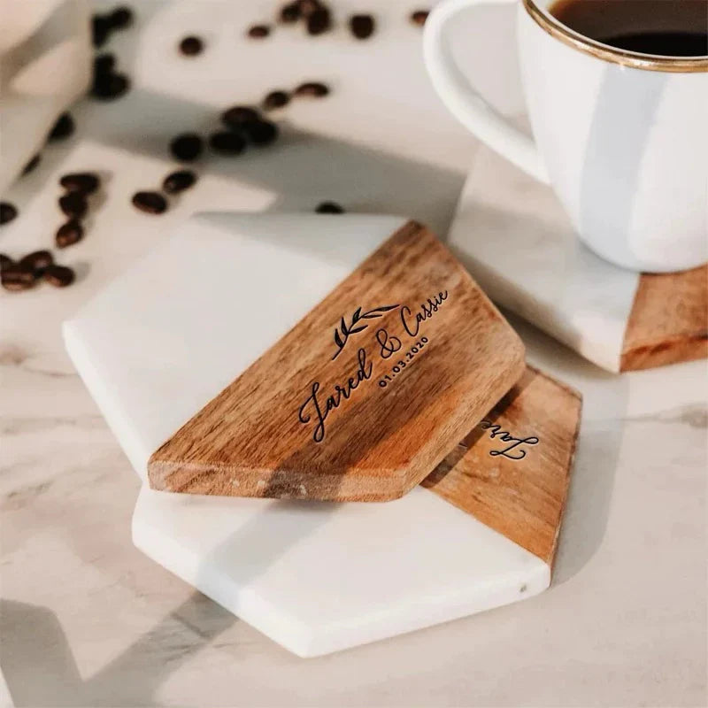 Benutzerdefinierter Marmoruntersetzer