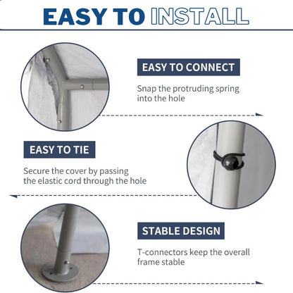 6x8 FT Schwerlast Tragbares Lager mit Roll-Up Reißverschlusstüren