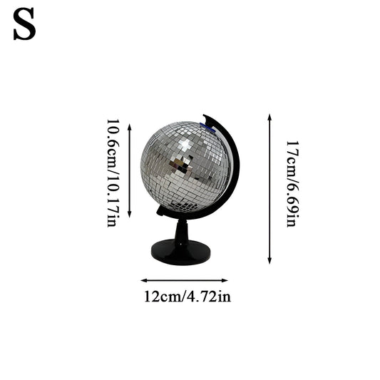Silberne Disco Ball Globe Dekoration