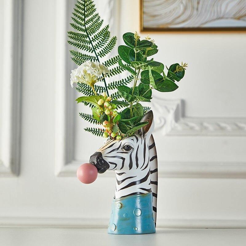 Garduru Tierische Deko-Vase | Kreative Blumenvase mit Charakter