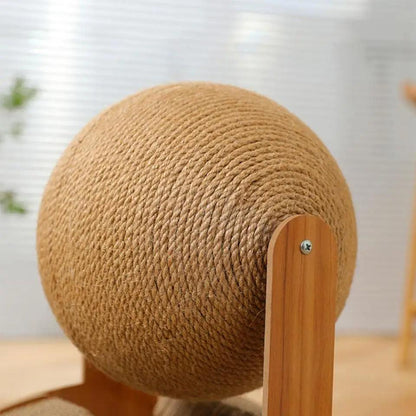 Sisal Seil Ball Holz Katzenkratzen Schaber | Haustierfreundlich 2 In 1 Abriebfeste Kratzbrett Pad Möbel