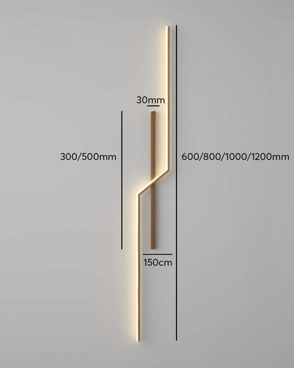 Lineare Holzmaserung LED-Wandleuchte