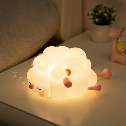 Kleine Schaf LED Quetsch Tap Tap Nachtlicht Lampe