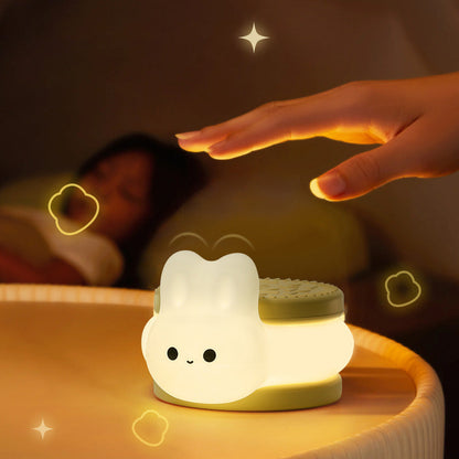 Squishy Silikon Keks Hase LED Nachtlicht - Perfektes Geschenk für Kinder und Mädchen