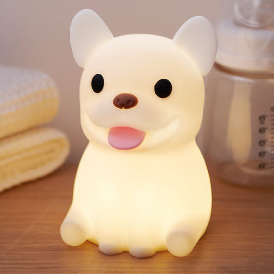 Bulldog LED Squishy Tap Tap Nachtlicht Lampe