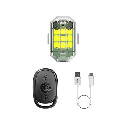 Wiederaufladbares kabelloses LED-Motorrücklicht mit Fernbedienung für Brems- und Warnsignale