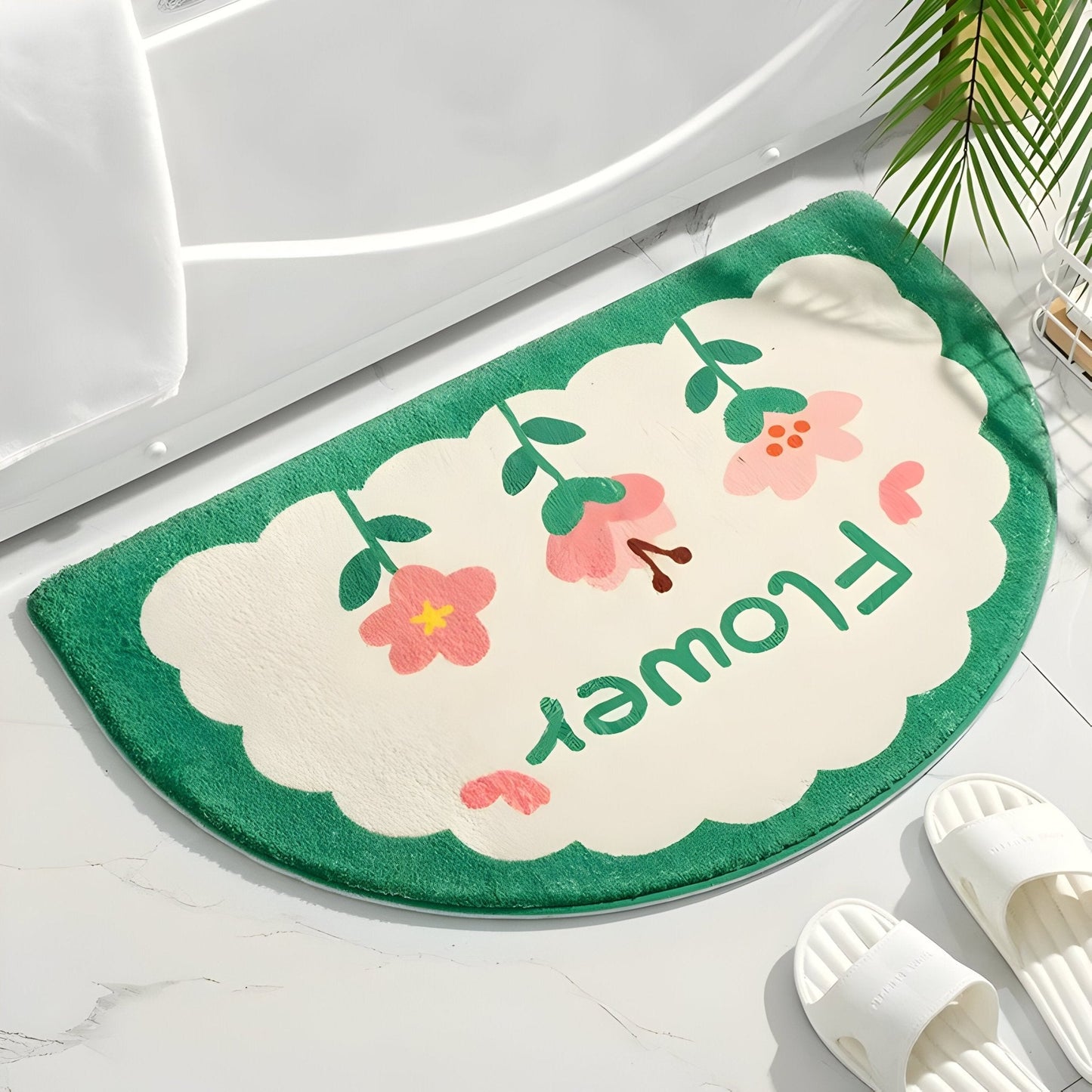 Slogan Nassrutsch-Badematte