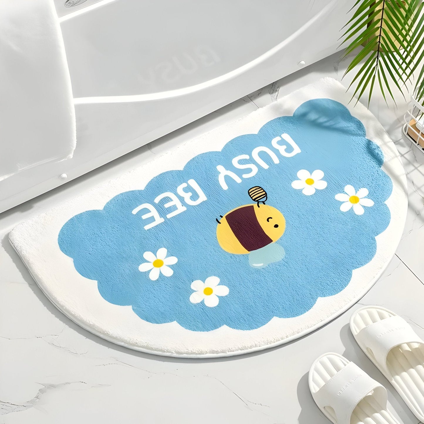 Slogan Nassrutsch-Badematte