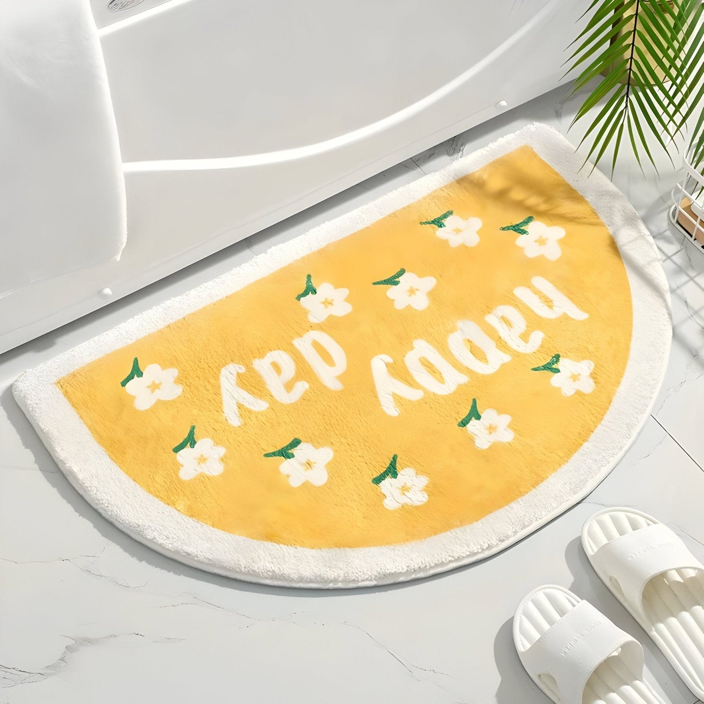 Slogan Nassrutsch-Badematte