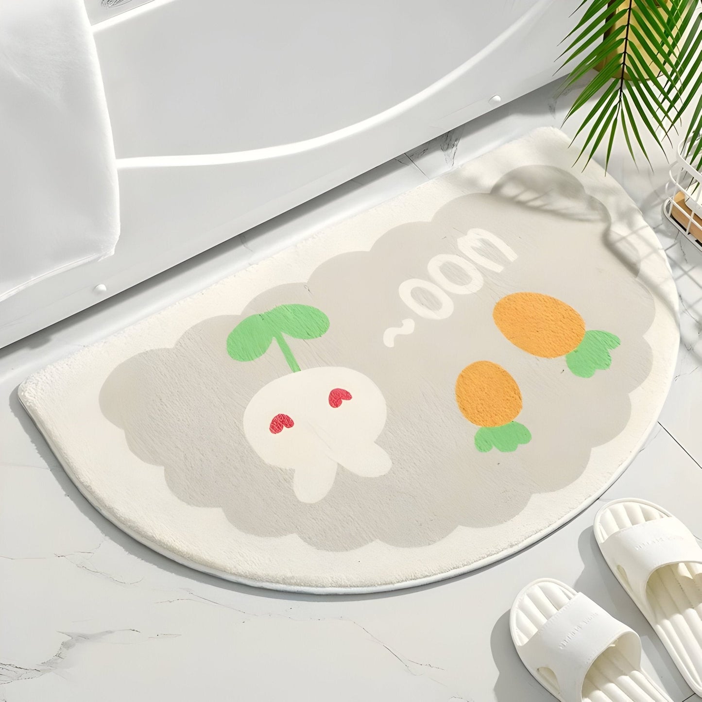 Slogan Nassrutsch-Badematte