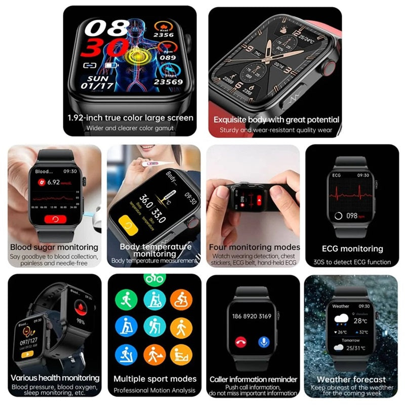 Smart Watch Pro mit Echtzeit-Gesundheitsüberwachung