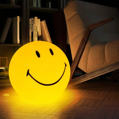 Smiley-Nachtlicht mit wiederaufladbarer LED und Touch-Schalter