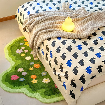 Weiche florale Gartenteppich mit Tufting