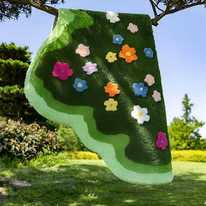 Weiche florale Gartenteppich mit Tufting