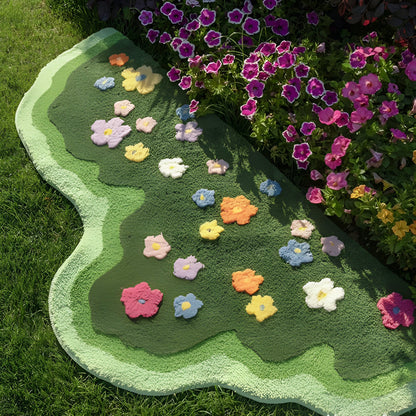 Weiche florale Gartenteppich mit Tufting