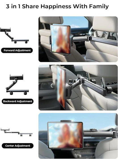 Luxora Tablet Halter für Autositz Kopfstütze - 360° Drehung