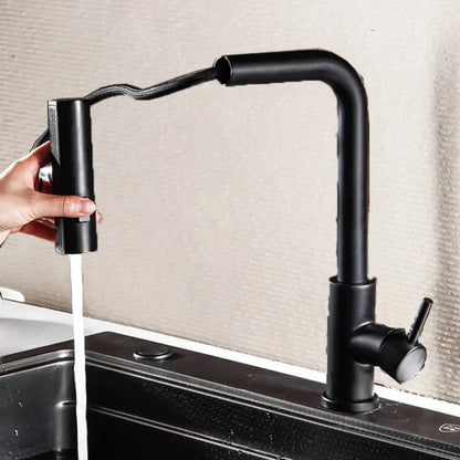 Edelstahl Zieh-nach-unten Wasserhahn Drei-in-eins Küchenarmatur